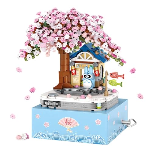 LOZ PeelNPlay Sakura Kirschblüten Spieluhr Klemmbausteinmodell 1221, Miniblocks Set von LOZ