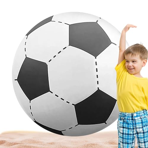 Großer aufblasbarer Fußball, klassisches aufblasbares Spielzeug für Pool, riesige aufblasbare Sportbälle, große Outdoor-Sportarten und Neuheit | Aufblasbarer Strandball, großer Ball von LPORF