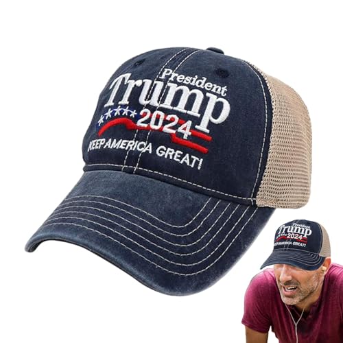 Keep America Hat | Präsident Keep America Hat | Helle Farbe Save America Hut Für Zuhause| Alltagskleidung Und Schule Schwarz Blau 2024 Leder Snapback 2024 Vintage Präsident TRU von LPORF