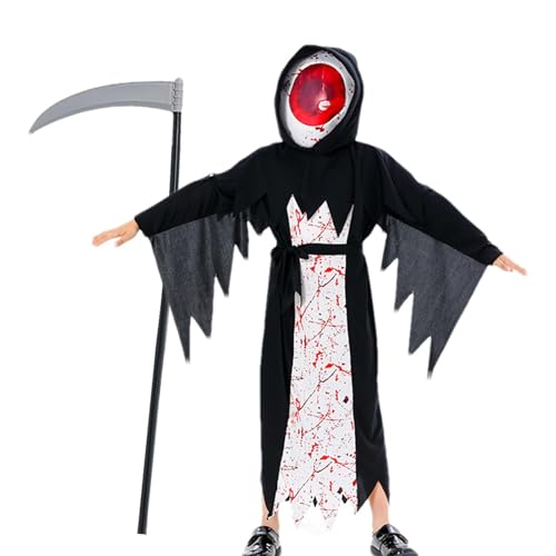 LPORF Halloween-Kostüme,Cosplay-Kostüme für Kinder,Multifunktionale Halloween-Kostüme - Vampir-Teufelsauge-Kostüm für Kinder, Sensenmann-Outfits für gruselige Feiern von LPORF