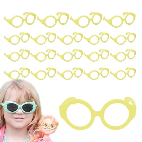 Puppenbrille, Brille für Puppen | Brille ohne Linsen für Puppen - kleine Brille 20 Stück, Puppenbrille für Puppen von 7 bis 12 Zoll, Puppen Kostümzubehör, acce von LPORF