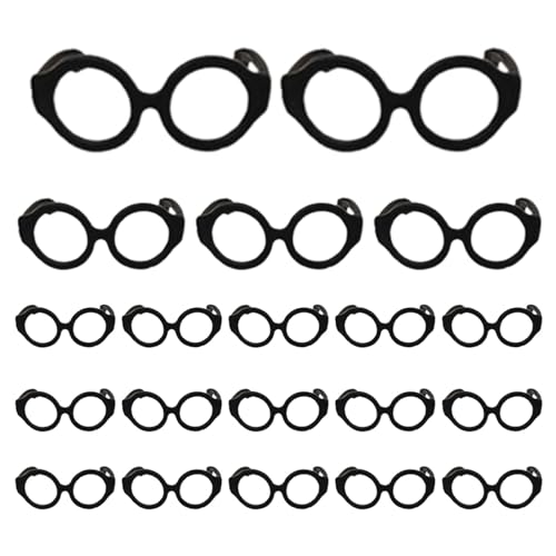 Puppenbrille, Puppenbrillen, Puppenbrille ohne Brillen, 20 Stück, Puppenbrille für Puppen von 17,8 cm bis 30,5 cm, Kostümzubehör für Puppen, Zubehör von LPORF