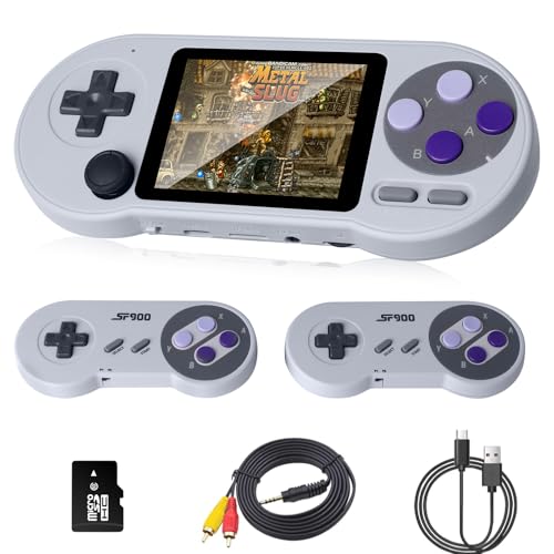 LPQKCcY Handheld-Spielkonsole, Retro-Spielekonsole, integrierte 7 Emulatoren, 7,6 cm LCD-Bildschirm, PSP-Konsole mit 2 Gamepads, Handkonsole unterstützt TV-Ausgang und 2 Player, Blue von LPQKCcY