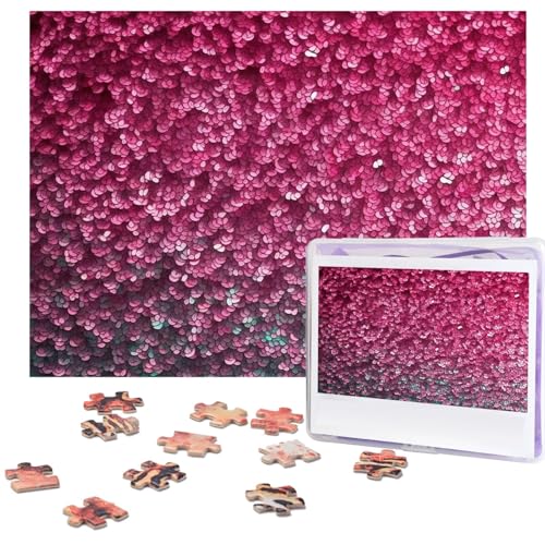 Puzzle 500 Teile Holzpuzzle 3D Glitzer Fotopuzzle Personalisiertes Bilderpuzzle für Erwachsene Benutzerdefinierte Puzzles Herausfordernde Puzzles für Familie Hochzeitsgeschenk von LPSRTWE