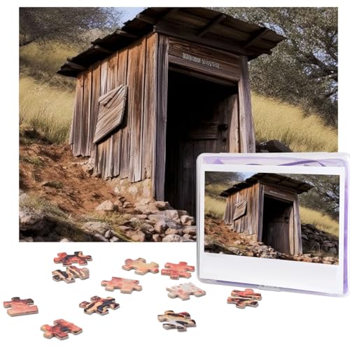 Puzzle 500 Teile Holzpuzzle Altes Altes Altes Nebengebäude Fotopuzzle Personalisiertes Bilderpuzzle für Erwachsene Benutzerdefinierte Puzzles Herausfordernde Puzzles für Familie Hochzeitsgeschenk von LPSRTWE