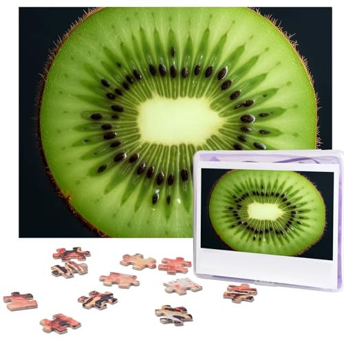 Puzzle 500 Teile Holzpuzzle Kiwi Slice Fotopuzzle Personalisiertes Bilderpuzzle für Erwachsene Benutzerdefinierte Puzzles Herausfordernde Puzzles für Familie Hochzeitsgeschenk von LPSRTWE