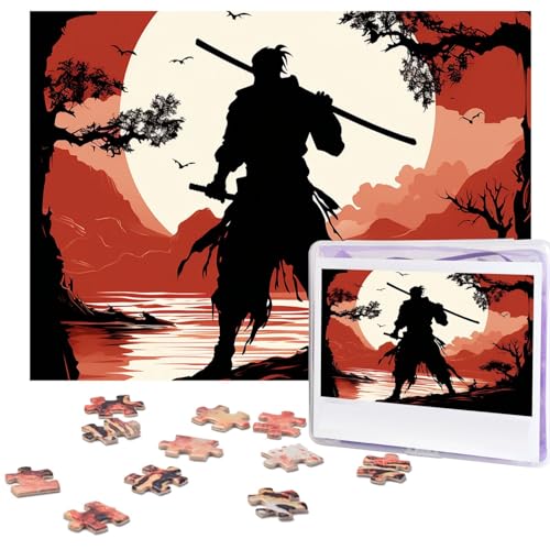 Puzzle 500 Teile Holzpuzzle Samurai Fotopuzzle Personalisiertes Bilderpuzzle für Erwachsene Benutzerdefinierte Puzzles Herausfordernde Puzzles für Familie Hochzeitsgeschenk von LPSRTWE