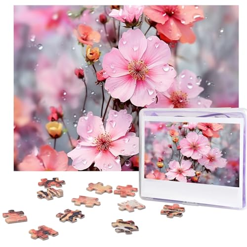 Puzzle 500 Teile Holzpuzzle Schöne Blume Fotopuzzle Personalisiertes Bilderpuzzle für Erwachsene Benutzerdefinierte Puzzles Herausfordernde Puzzles für Familie Hochzeitsgeschenk von LPSRTWE