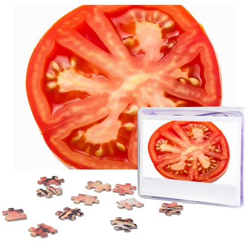 Puzzle 500 Teile Holzpuzzle Tomatenscheiben Fotopuzzle Personalisiertes Bilderpuzzle für Erwachsene Benutzerdefinierte Puzzles Herausfordernde Puzzles für Familie Hochzeitsgeschenk von LPSRTWE