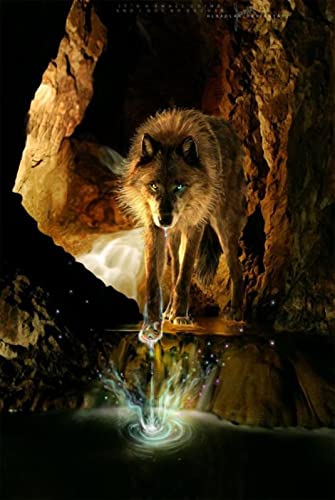 Puzzle für Erwachsene, 2000 Teile, Wolf, Tier, Basteln, Lernspielzeug, intellektuelles Spiel, Geschenk, 70 x 100 cm Puzzle für Erwachsene, 2000 Teile, Wolf, Tier, Basteln, Lernspielzeug, intellektuelles Spiel, Geschenk, 70 x 100 cm von LQKADBCXT