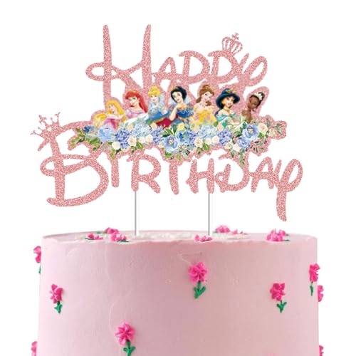 Prinzessinnen Cake Toppers,Prinzessin Figuren Kuchen Toppers,Deko Torte Mädchen,Dekoration für Kuchen,Prinzessin Figuren Kuchen Toppers, für Kinder Party, Babyparty (Rosa A) von LQTSLFM