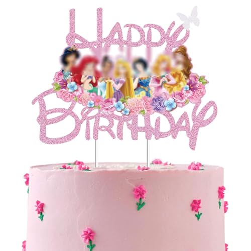 Prinzessinnen Cake Toppers,Prinzessin Figuren Kuchen Toppers,Deko Torte Mädchen,Dekoration für Kuchen,Prinzessin Figuren Kuchen Toppers, für Kinder Party, Babyparty (Rosa B) von LQTSLFM