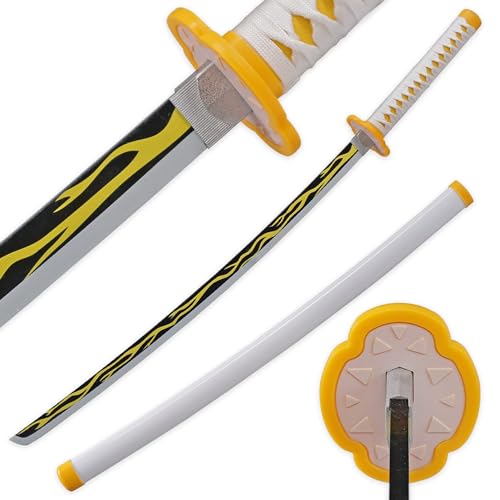 LQZJG Anime Bambus Schwert Cosplay Schwert,Agatsuma Zenitsu Schwert Katana 103cm/40 Zoll von LQZJG