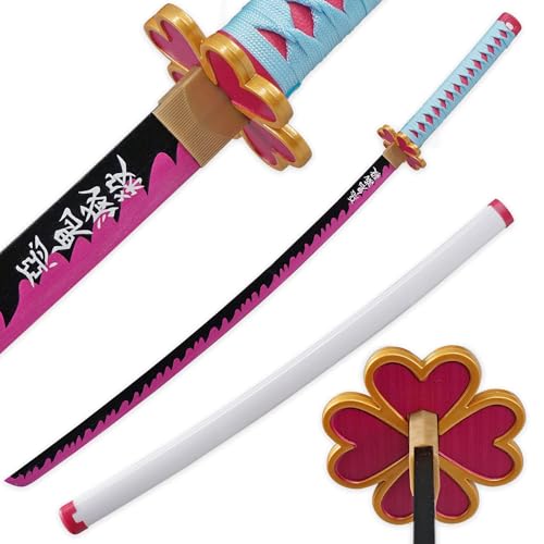 LQZJG Anime Bambus Schwert Cosplay Schwert,Kanroji Mitsuri Schwert Katana 103cm/40 Zoll von LQZJG