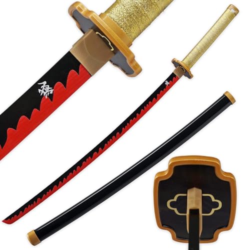 LQZJG Anime Bambus Schwert Cosplay Schwert,Tsugikuni Yoriichi Schwert Katana 103cm/40 Zoll von LQZJG