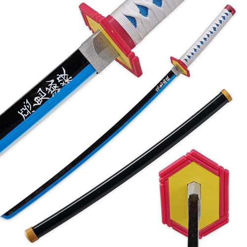 LQZJG Anime Bambus Schwert Cosplay Schwert,Tomioka Giyuu Schwert Katana 103cm/40 Zoll von LQZJG