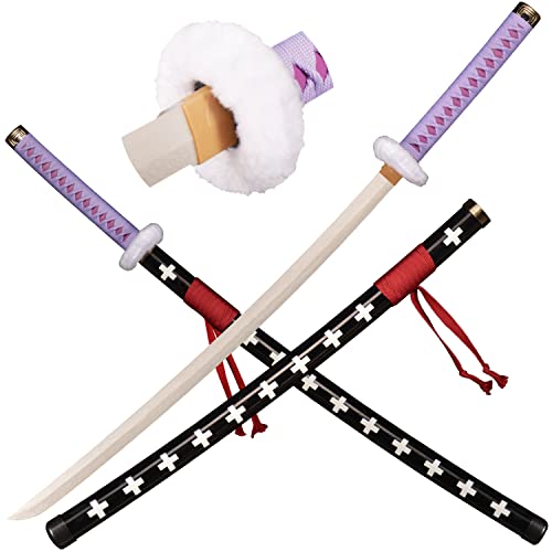 LQZJG Cosplay Anime Bambus Schwert, Trafalgar D. Water Law Schwert Katana Death Surgeon Katana lila 103cm/42 Zoll von LQZJG