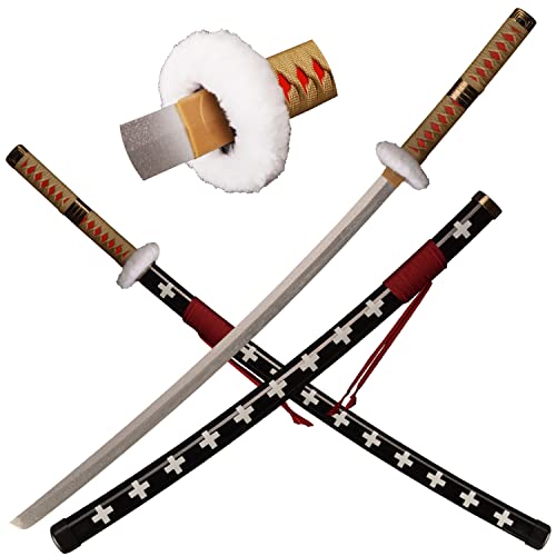 LQZJG Cosplay Anime Bambus Schwert, Trafalgar D. Water Law Schwert Katana Death Surgeon Katana rot 103cm/42 Zoll von LQZJG