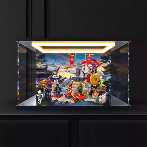 LRDECOR Acryl Staubdichte Vitrine Entwickelt für LE-GO 71818 für Turnier Arena Bausteinmodell, Transparente Box, Displaybox Kompatibel mit Le-go 71818.(Kein Modell) (Optionen1) von LRDECOR