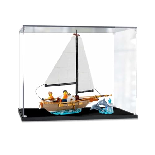 LRDECOR Acryl staubdichte Vitrine entworfen für LE-GO 40487 Exploration Segelschiff Bausteinmodell, transparente Box, Displaybox kompatibel mit Le-go 40487 (kein Modell) (2MM) von LRDECOR