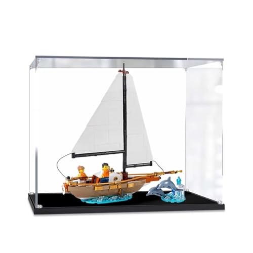 LRDECOR Acryl staubdichte Vitrine entworfen für LE-GO 40487 Exploration Segelschiff Bausteinmodell, transparente Box, Displaybox kompatibel mit Le-go 40487 (kein Modell) (3MM) von LRDECOR