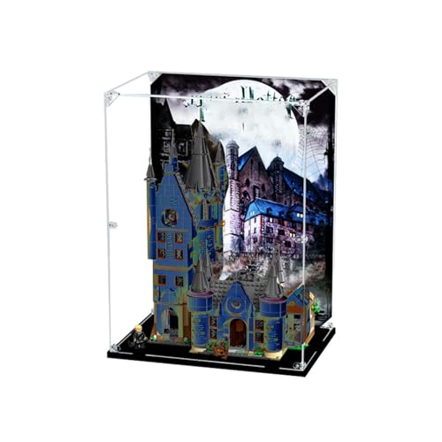 LRDECOR Acryl staubdichte Vitrine entworfen für LE-GO 75969 Hogwarts Astronomie Turm Bausteinmodell, transparente Box, Displaybox kompatibel mit Le-go 75969.(Kein Modell) (background1) von LRDECOR