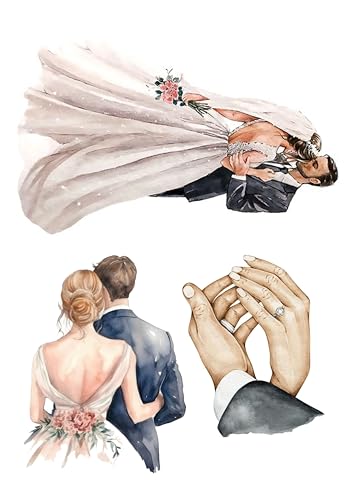 Hochzeit, Paar, Braut, 1x 19cm, 2x 13cm, Cake Topper,Tortenaufleger, Oblate Premium Hochzeit, Paar, Braut, 1x 19cm, 2x 13cm, Cake Topper,Tortenaufleger, Oblate Premium von lrsweetdesign