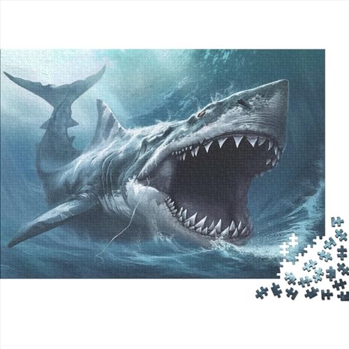 Great White Hai Puzzle 1000 Teile Puzzle Für Erwachsene Und Kinder Ab 14 Jahren Puzzel 1000pcs (75x50cm) von LRVANEDIH