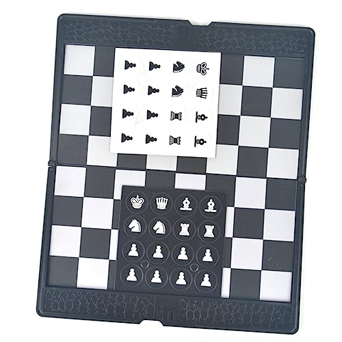 LRXIYODE 1 Satz Internationale Dame Schachbrett schachspiel schachkassette Chessboard Schachspiel für Fortgeschrittene Schachspiel für Gehirntraining magnetische Dame Black von LRXIYODE