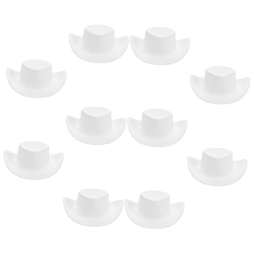 LRXIYODE 10 Stück Teiliges Mini Cowboyhüte aus Kleine Weiße Western Hüte für Puppen Partydekoration Leicht Stabil und Vielseitig für Basteln und Dollhouse Zubehör LRXIYODE 10 Stück Teiliges Mini Cowboyhüte aus Kleine Weiße Western Hüte für Puppen Partydekoration Leicht Stabil und Vielseitig für Basteln und Dollhouse Zubehör von LRXIYODE