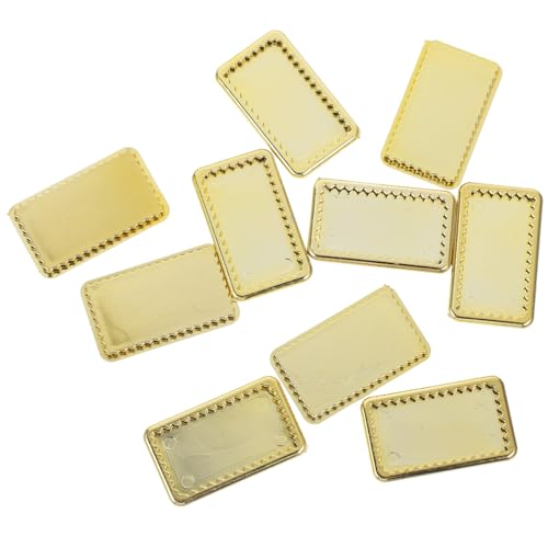LRXIYODE 10 Stück Teiliges Miniatur Puppenhaus Geschirr Goldfarbene Kleine Rechteckige Teller Mini Deko für DIY Puppenhaus Zubehör und Mini Tablett LRXIYODE 10 Stück Teiliges Miniatur Puppenhaus Geschirr Goldfarbene Kleine Rechteckige Teller Mini Deko für DIY Puppenhaus Zubehör und Mini Tablett von LRXIYODE