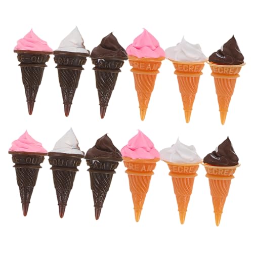 LRXIYODE 12 Stück Teiliges Mini-Eiscreme-dekor aus Robustem Harz Detailgetreue Miniatur-eistüten für Puppenhaus-küchen Platzsparende Realistische Mini-Spiel-Lebensmittel für Kreative LRXIYODE 12 Stück Teiliges Mini-Eiscreme-dekor aus Robustem Harz Detailgetreue Miniatur-eistüten für Puppenhaus-küchen Platzsparende Realistische Mini-Spiel-Lebensmittel für Kreative von LRXIYODE