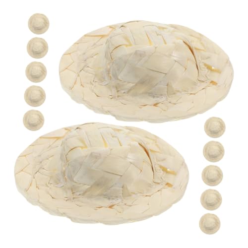 LRXIYODE 12 Stück Teiliges Mini Handgewebte Strohhüte Kleine Hüte für Puppen DIY Bastelprojekte Haaraccessoires und Miniaturhaus Dekoration LRXIYODE 12 Stück Teiliges Mini Handgewebte Strohhüte Kleine Hüte für Puppen DIY Bastelprojekte Haaraccessoires und Miniaturhaus Dekoration von LRXIYODE
