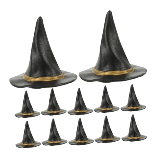 LRXIYODE 12 Stück Teiliges Mini Hexenhut Dekorationen Schwarze Puppenhaus Hüte Halloween Party Mitgebsel und Kleine Geschenkideen für Bastelarbeiten und Festdekoration LRXIYODE 12 Stück Teiliges Mini Hexenhut Dekorationen Schwarze Puppenhaus Hüte Halloween Party Mitgebsel und Kleine Geschenkideen für Bastelarbeiten und Festdekoration von LRXIYODE