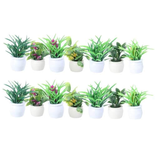 LRXIYODE 14 Stück Teiliges Miniatur Bonsai Realistische Miniatur Topfpflanzen für Puppenhaus Leicht Dekorativ Lebensechte Mini Dekoration für Micro Landschaften und Kleine Häuser LRXIYODE 14 Stück Teiliges Miniatur Bonsai Realistische Miniatur Topfpflanzen für Puppenhaus Leicht Dekorativ Lebensechte Mini Dekoration für Micro Landschaften und Kleine Häuser von LRXIYODE