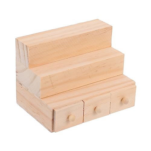 LRXIYODE 1pc Mini Holz Süßigkeit Aufbewahrungsschrank Dollhouse Süßwarenschrankmodell Ornament von LRXIYODE