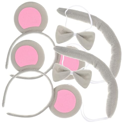 LRXIYODE 2 Sätze Halloween Mäuse Kostüm Zubehör mit Ohr Stirnband und Fliege Leichtes Tierkostüm Set für Damen Karneval Party Verkleidung LRXIYODE 2 Sätze Halloween Mäuse Kostüm Zubehör mit Ohr Stirnband und Fliege Leichtes Tierkostüm Set für Damen Karneval Party Verkleidung von LRXIYODE