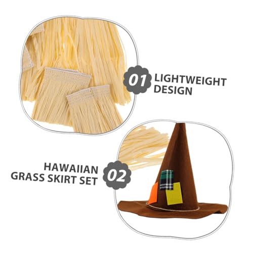 LRXIYODE 2 Sätze Hawaiian Grass Kostüm Set Unisex Leichtes Raffia Material Atmungsaktiv Mit Fransen Für Luau Strandparty Bühnenauftritt LRXIYODE 2 Sätze Hawaiian Grass Kostüm Set Unisex Leichtes Raffia Material Atmungsaktiv Mit Fransen Für Luau Strandparty Bühnenauftritt von LRXIYODE