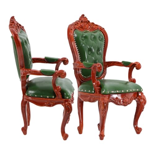 LRXIYODE 2 Stück Maßstab Retro Sessel aus Holz für Sammler und Puppenhaus Wohnzimmer Dekoration LRXIYODE 2 Stück Maßstab Retro Sessel aus Holz für Sammler und Puppenhaus Wohnzimmer Dekoration von LRXIYODE