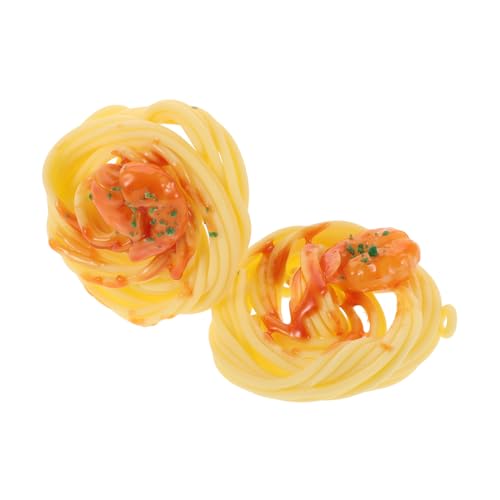 LRXIYODE 2 Stück Pasta-Modell Desktop- -Ornamente Lebensechte Spaghettischeiben Simulierte Fleischpaste- -Requisiten Gefälschtes Essen Künstliche -Modelle Plastik von LRXIYODE