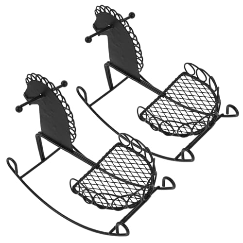 LRXIYODE 2 Stück Teiliges Miniatur Schaukelpferd aus Metall Mini Möbelfigur für Puppenhaus Kleines Pferdespielzeug Dekoratives Fotorequisit für Vielseitige Spiel und Wohnbereiche LRXIYODE 2 Stück Teiliges Miniatur Schaukelpferd aus Metall Mini Möbelfigur für Puppenhaus Kleines Pferdespielzeug Dekoratives Fotorequisit für Vielseitige Spiel und Wohnbereiche von LRXIYODE