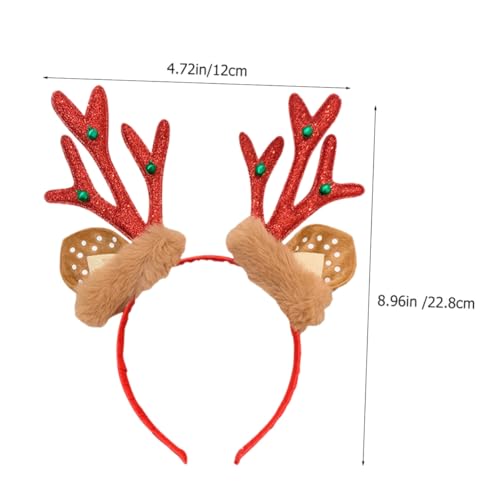 LRXIYODE 2 Stück Teiliges Weihnachts Rentier Geweih Stirnband Leichtes Hautfreundliches Party Kopfschmuck Festliche Dekoration für Weihnachten Karneval Fasching und Cosplay Rot LRXIYODE 2 Stück Teiliges Weihnachts Rentier Geweih Stirnband Leichtes Hautfreundliches Party Kopfschmuck Festliche Dekoration für Weihnachten Karneval Fasching und Cosplay Rot von LRXIYODE