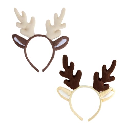 LRXIYODE 2 Stück Weihnachts Hirschgeweih Haarreifen Festliche Rentier Stirnbänder in und Kaffee Langlebige Xmas Party Haarbänder für Damen Dekorative Antler Headbands für Weihnachtsfeier LRXIYODE 2 Stück Weihnachts Hirschgeweih Haarreifen Festliche Rentier Stirnbänder in und Kaffee Langlebige Xmas Party Haarbänder für Damen Dekorative Antler Headbands für Weihnachtsfeier von LRXIYODE