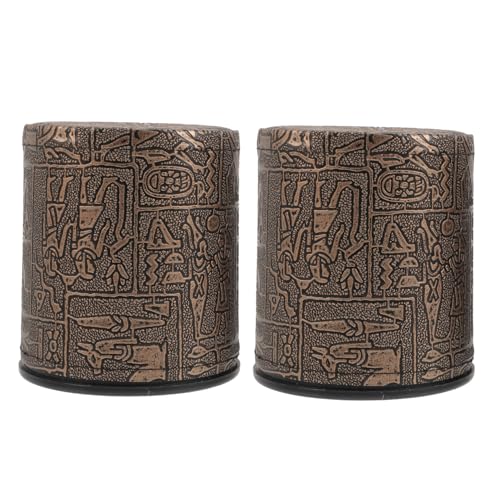 LRXIYODE 2 Stück Würfelbecher Leder Ägyptisches Muster Knobelbecher mit Großer Kapazität für Tischspiele Bar Party Ktv Spielzubehör Langlebig und Dekorativ LRXIYODE 2 Stück Würfelbecher Leder Ägyptisches Muster Knobelbecher mit Großer Kapazität für Tischspiele Bar Party Ktv Spielzubehör Langlebig und Dekorativ von LRXIYODE