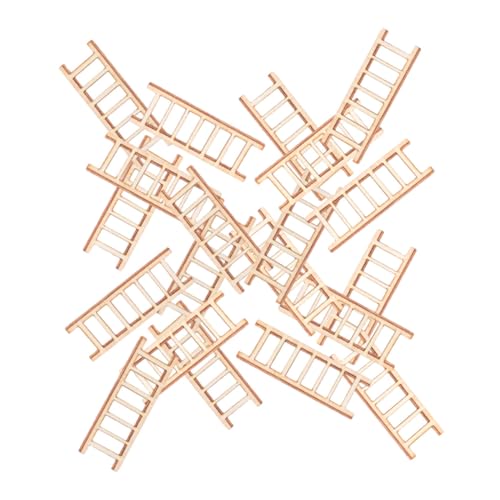 LRXIYODE 20 Stück Teiliges Mini Holzleitern Miniatur Treppen für Puppenhaus DIY Bonsai Dekor und Landschaftsdekoration Detailreiche Kleine Holzleitern für Miniaturwelten und Bastelprojekte LRXIYODE 20 Stück Teiliges Mini Holzleitern Miniatur Treppen für Puppenhaus DIY Bonsai Dekor und Landschaftsdekoration Detailreiche Kleine Holzleitern für Miniaturwelten und Bastelprojekte von LRXIYODE