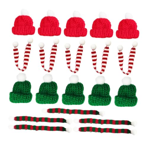 LRXIYODE 20 Stück Teiliges Weihnachtsdeko mit Miniatur Strickmützen und Passenden Schals Bunte Flaschenabdeckungen für Weinflaschen und Becher DIY Accessoires für Weihnachtsfeiern und LRXIYODE 20 Stück Teiliges Weihnachtsdeko mit Miniatur Strickmützen und Passenden Schals Bunte Flaschenabdeckungen für Weinflaschen und Becher DIY Accessoires für Weihnachtsfeiern und von LRXIYODE