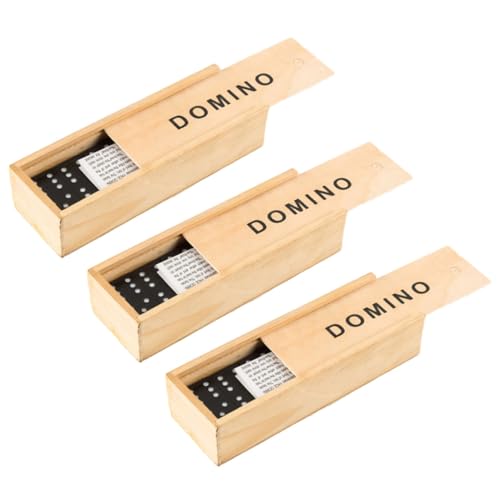 LRXIYODE 3 Sätze Holz Domino Spiel Schwarz mit Weißen Punkten Kompaktes Reise dominospiel im Holzbox Familien Lernspielzeug für Erwachsene Stapel Bauklötze Set LRXIYODE 3 Sätze Holz Domino Spiel Schwarz mit Weißen Punkten Kompaktes Reise dominospiel im Holzbox Familien Lernspielzeug für Erwachsene Stapel Bauklötze Set von LRXIYODE