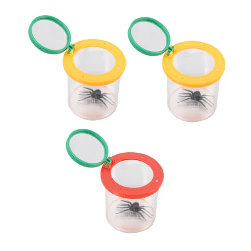 LRXIYODE 3 Stück Teiliges Insekten Beobachtungsset mit Kunststoff Behältern Handliche Lupendosen mit Vergrößerungslinse Pädagogisches Outdoor für Naturerkundung und Insektenbeobachtung LRXIYODE 3 Stück Teiliges Insekten Beobachtungsset mit Kunststoff Behältern Handliche Lupendosen mit Vergrößerungslinse Pädagogisches Outdoor für Naturerkundung und Insektenbeobachtung von LRXIYODE