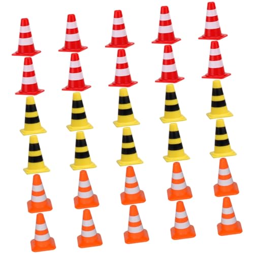 LRXIYODE 30 Stück Teiliges Miniatur Verkehrsleitkegel aus Kunststoff Bunte Verkehrszeichen für Leichtes Baustellen und Verkehrsszenen Zubehör Pädagogisches Lernspielzeug zur LRXIYODE 30 Stück Teiliges Miniatur Verkehrsleitkegel aus Kunststoff Bunte Verkehrszeichen für Leichtes Baustellen und Verkehrsszenen Zubehör Pädagogisches Lernspielzeug zur von LRXIYODE