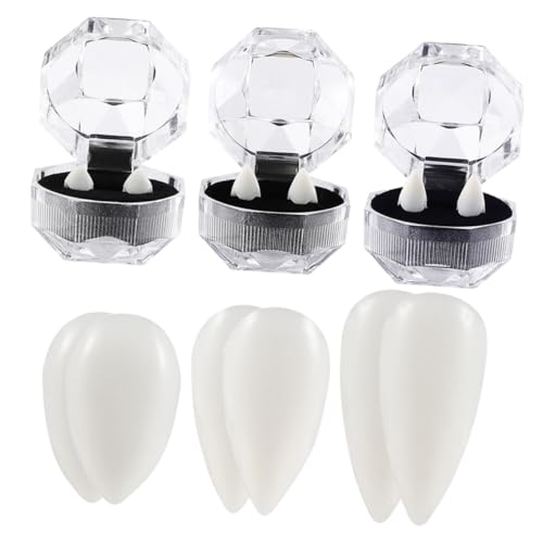 LRXIYODE 6 Paare Halloween Vampirzähne Resin Fake Teeth für Cosplay Dekoration und Kostüm Party Grusel Deko Sicher und Realistisch für Erwachsene LRXIYODE 6 Paare Halloween Vampirzähne Resin Fake Teeth für Cosplay Dekoration und Kostüm Party Grusel Deko Sicher und Realistisch für Erwachsene von LRXIYODE